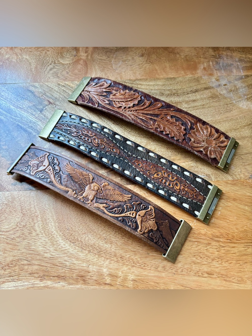 Vintage western belt bracelets